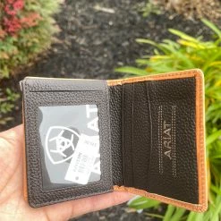 Guadalajara Western Wear Accessories Ariat Mens Honey Flower Bi-Fold Wallet