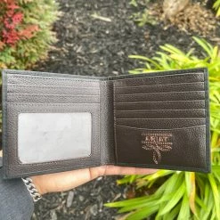 Guadalajara Western Wear Ariat Mens Black Suede Bi-Fold Wallet Accessories