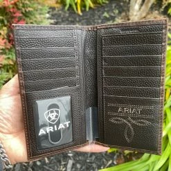 Guadalajara Western Wear Ariat Mens Nutshell Boot Stitch Rodeo Wallet/Checkbook Cover Accessories