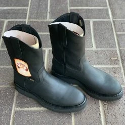 Guadalajara Western Wear Original Michel Boots Men's Pull On Work Boot Black Soft Toe