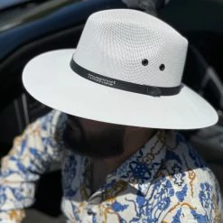 Guadalajara Western Wear Explorer Tombstone Straw Hat (White/Blanco) Men