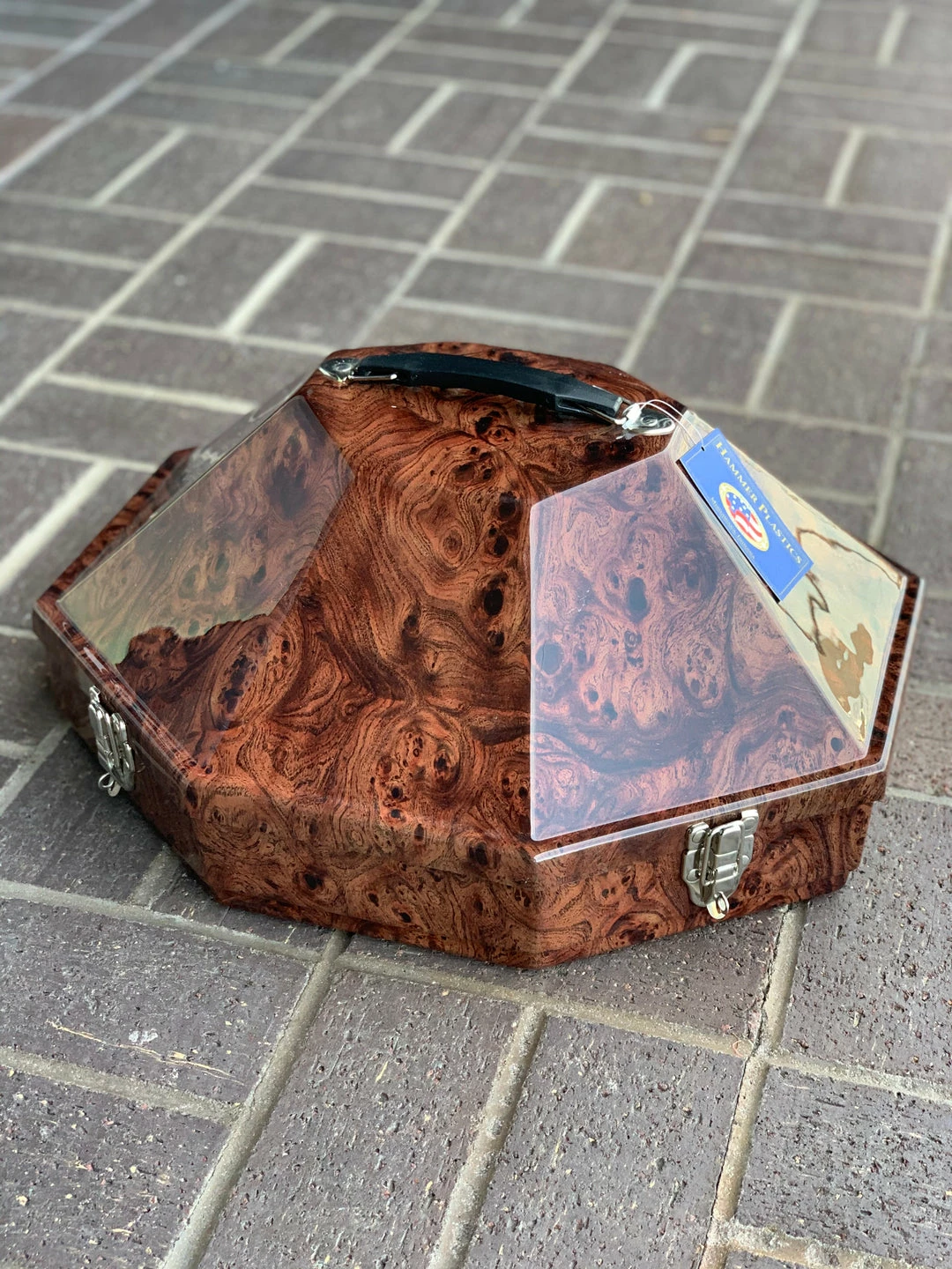 Guadalajara Western Wear Boot & Hat Care Exclusive Brown Wood HydroDipped Hat Carrying Case 3 Guadalajara Western Wear Boot & Hat Care Exclusive Brown Wood HydroDipped Hat Carrying Case