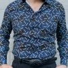 Guadalajara Western Wear Long Sleeve Shirts / Camisas Manga Larga Platini Men's Digital Button Up Shirt - FPL8454