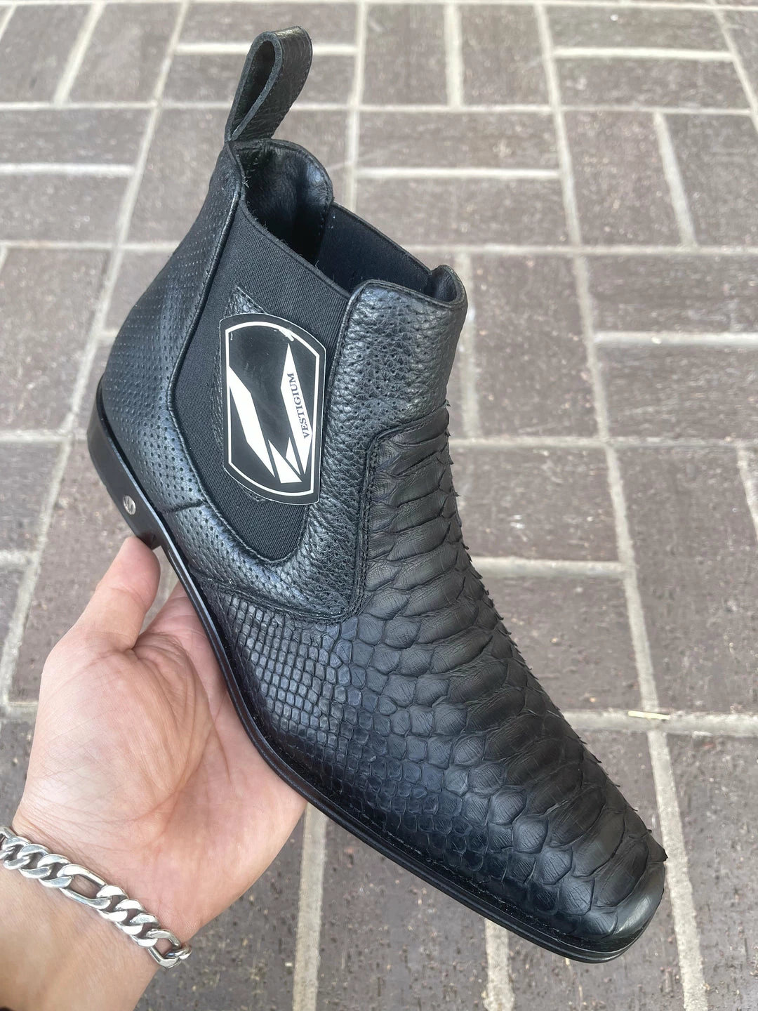 Cuadra Men Vestigium Black Python Chelsea Boot 3 Cuadra Men Vestigium Black Python Chelsea Boot