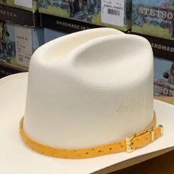 Guadalajara Western Wear Men Tombstone 1000x Johnson (Copa Alta) With Genuine Buttercup Ostrich Leather Band