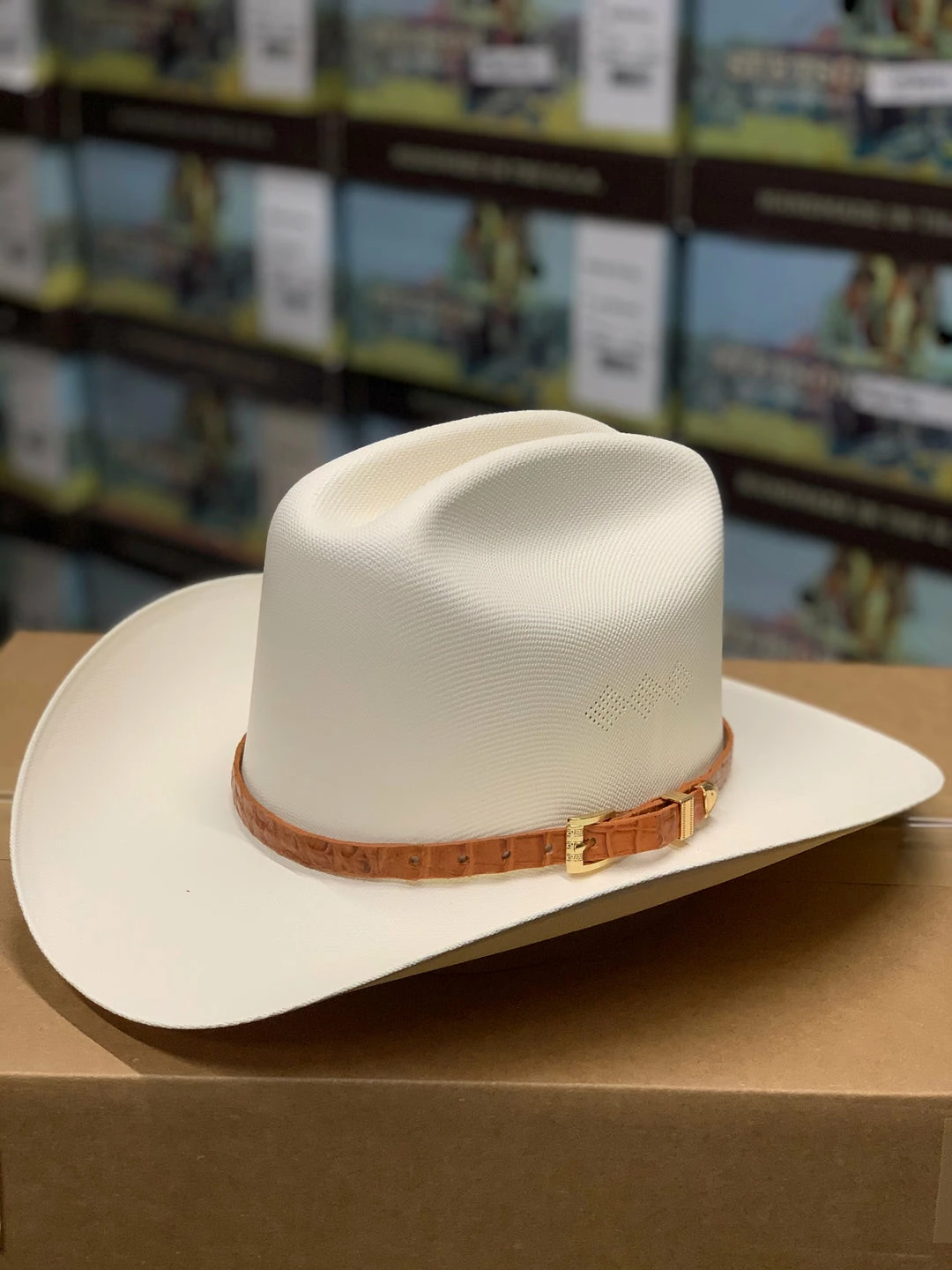 Guadalajara Western Wear Tombstone 1000x Johnson (Copa Alta) With Genuine Cognac Caiman Leather Band Men 3 Guadalajara Western Wear Tombstone 1000x Johnson (Copa Alta) With Genuine Cognac Caiman Leather Band Men