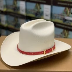 Guadalajara Western Wear Tombstone 1000x Johnson (Copa Alta) With Genuine Red Caiman Leather Band Men