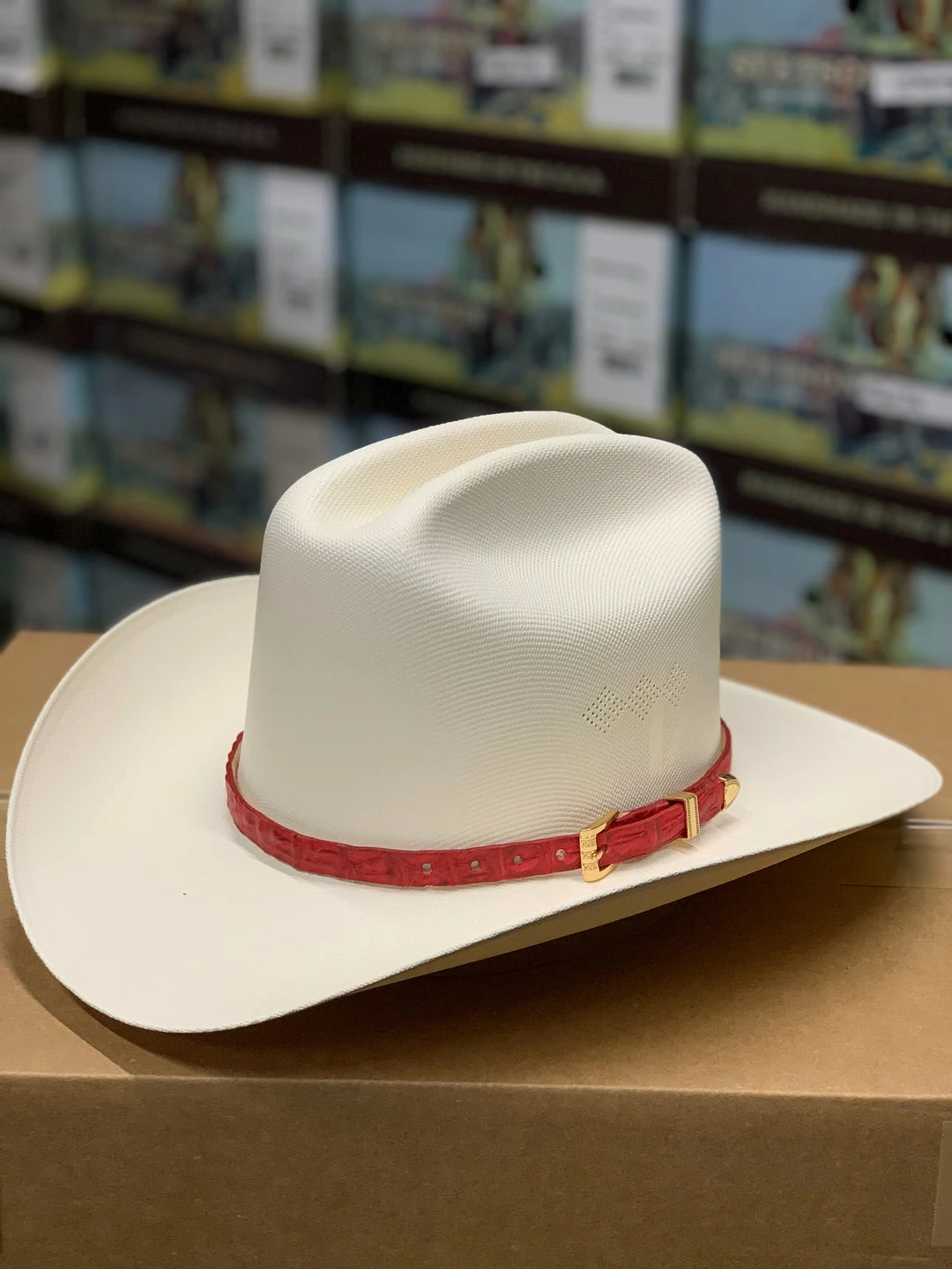 Guadalajara Western Wear Tombstone 1000x Johnson (Copa Alta) With Genuine Red Caiman Leather Band Men 3 Guadalajara Western Wear Tombstone 1000x Johnson (Copa Alta) With Genuine Red Caiman Leather Band Men