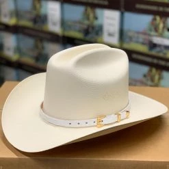Guadalajara Western Wear Men Tombstone 1000x Johnson (Copa Alta) With Premium White Caiman Leather Band