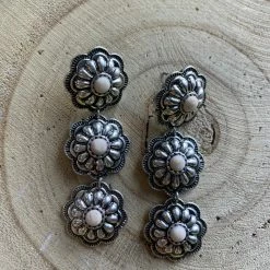 Guadalajara Western Wear White Flower Drops