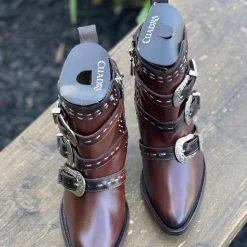 Guadalajara Western Wear Cuadra Saltillo Golden Leather Ankle Boot