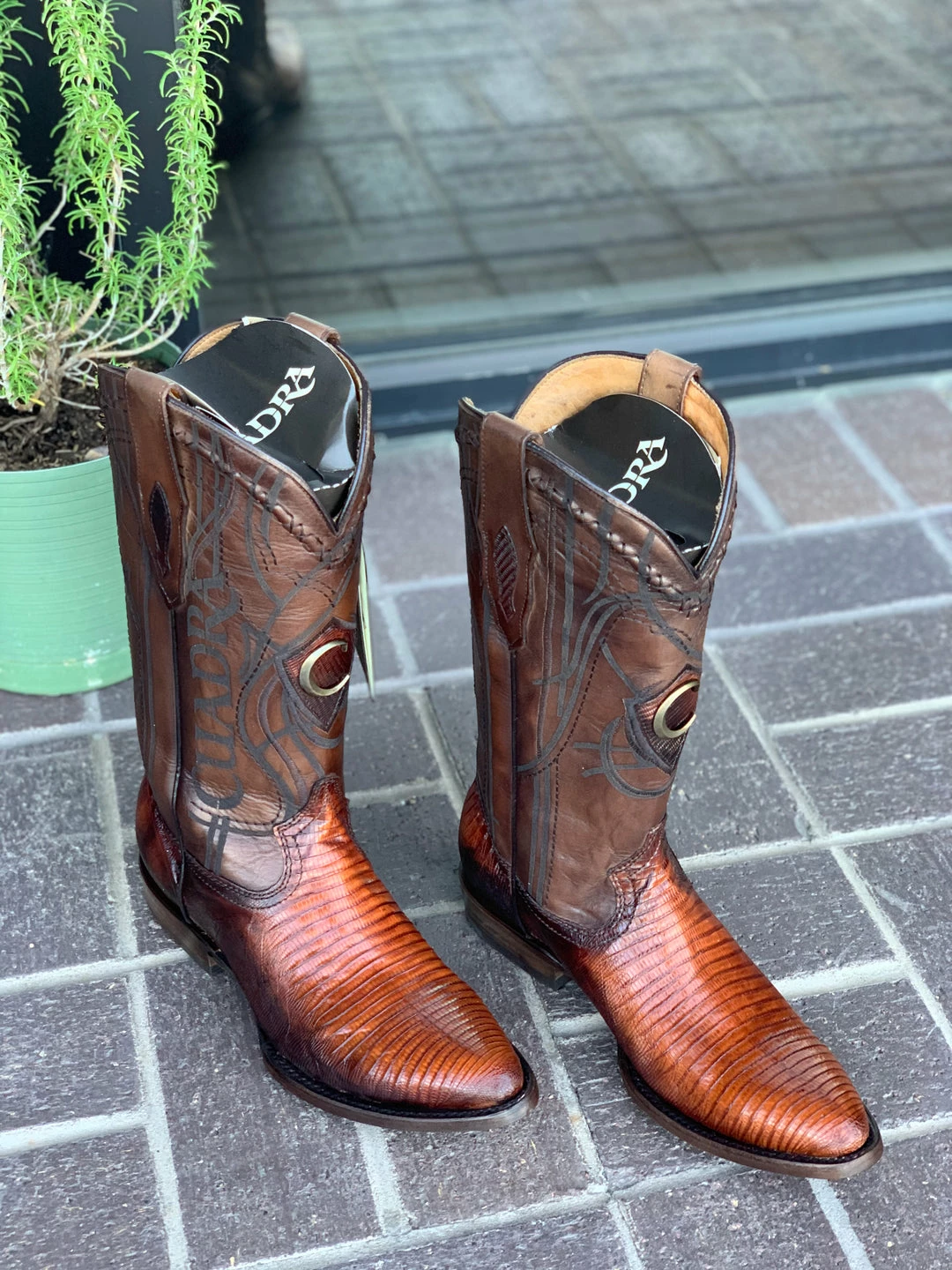 Guadalajara Western Wear Men Cuadra Antique Honey Lizard Semi Oval Toe Cowboy Boots 8 Guadalajara Western Wear Men Cuadra Antique Honey Lizard Semi Oval Toe Cowboy Boots