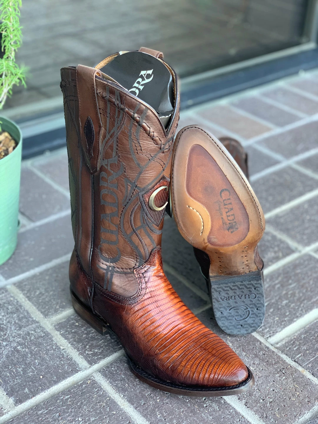 Guadalajara Western Wear Men Cuadra Antique Honey Lizard Semi Oval Toe Cowboy Boots 5 Guadalajara Western Wear Men Cuadra Antique Honey Lizard Semi Oval Toe Cowboy Boots