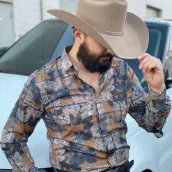 Guadalajara Western Wear Platini Men's Digital Button Up Shirt - FPL8448 Long Sleeve Shirts / Camisas Manga Larga