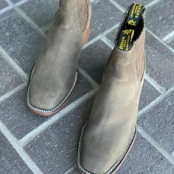 Guadalajara Western Wear Crazy Horse Brown Suede Botin Charro Men