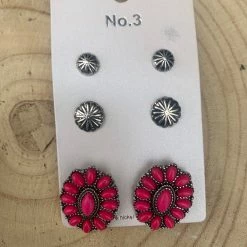 Guadalajara Western Wear Women Pink Stud Set
