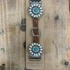 Guadalajara Western Wear White/Teal Flower Accessories