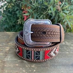 Guadalajara Western Wear Ariat Men's Southwest Embroidered Inlay Belt