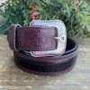 Guadalajara Western Wear Ariat Men's Croc Print Tooled Leather Belt