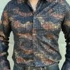 Guadalajara Western Wear Long Sleeve Shirts / Camisas Manga Larga Platini Men's Digital Button Up Shirt - MFL8461