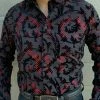 Guadalajara Western Wear Long Sleeve Shirts / Camisas Manga Larga Platini Men's Digital Button Up Shirt - MFL8466