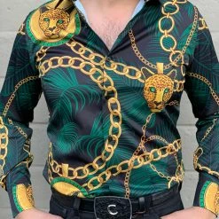 Guadalajara Western Wear Long Sleeve Shirts / Camisas Manga Larga Platini Men's Digital Button Up Shirt - RHL8183