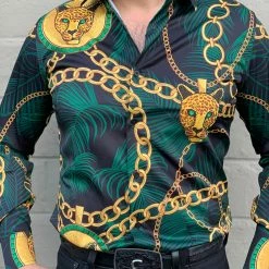 Guadalajara Western Wear Long Sleeve Shirts / Camisas Manga Larga Platini Men's Digital Button Up Shirt - RHL8183