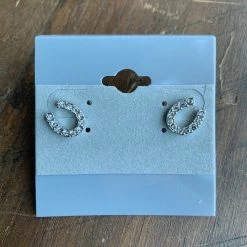 Guadalajara Western Wear Women Silver Horseshoe Studs