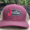 Guadalajara Western Wear Accessories Justin Cap - Maroon 2 Guadalajara Western Wear Accessories Justin Cap - Maroon