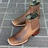 Guadalajara Western Wear Wild West Walnut Rage Wide Square Toe Botin Charro 2 Guadalajara Western Wear Wild West Walnut Rage Wide Square Toe Botin Charro