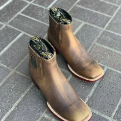 Guadalajara Western Wear Men Wild West Honey Rage Wide Square Toe Botin Charro