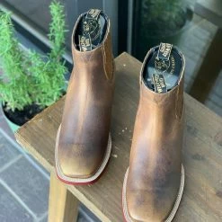 Guadalajara Western Wear Men Wild West Honey Rage Wide Square Toe Botin Charro