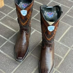 Guadalajara Western Wear Wild West Faded Brown Teju European Square Toe Cowboy Boots Men 7 Guadalajara Western Wear Wild West Faded Brown Teju European Square Toe Cowboy Boots Men