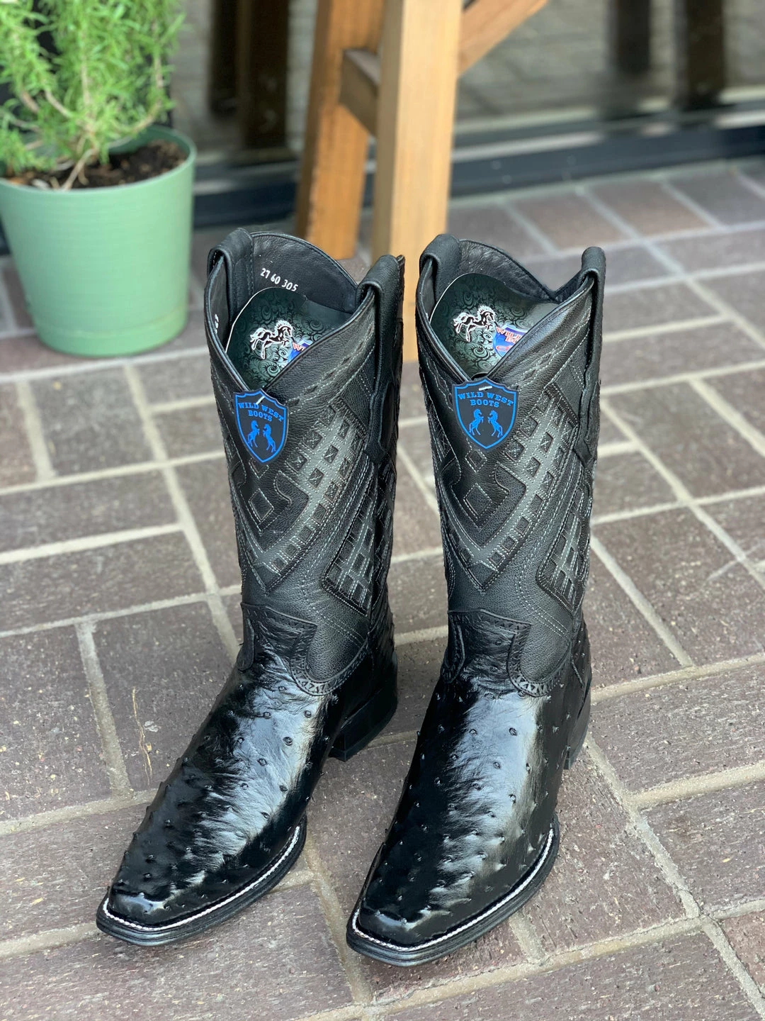 Guadalajara Western Wear Men Wild West Black Ostrich European Square Toe Cowboy Boots 3 Guadalajara Western Wear Men Wild West Black Ostrich European Square Toe Cowboy Boots
