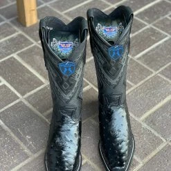 Guadalajara Western Wear Men Wild West Black Ostrich European Square Toe Cowboy Boots 10 Guadalajara Western Wear Men Wild West Black Ostrich European Square Toe Cowboy Boots