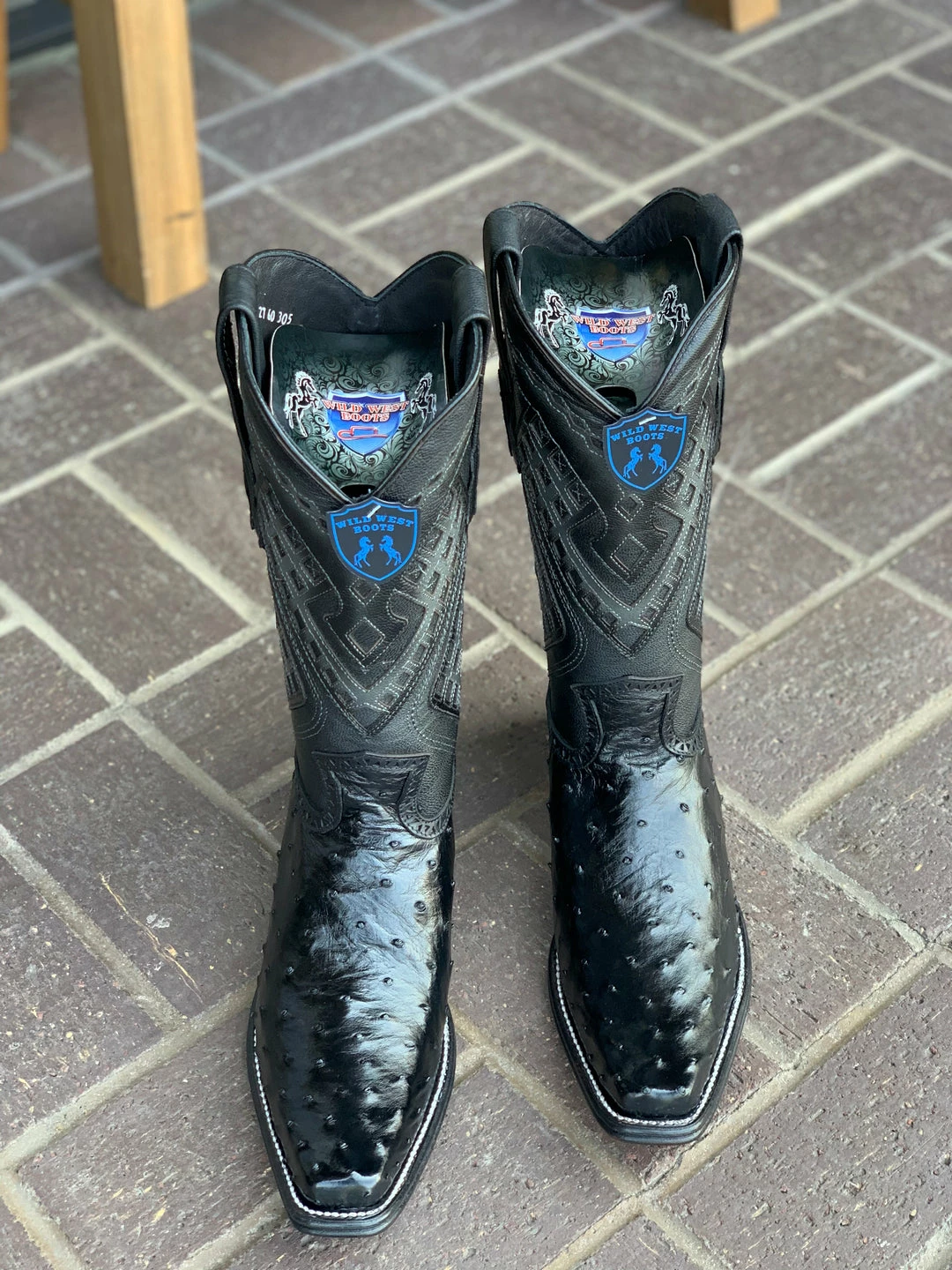 Guadalajara Western Wear Men Wild West Black Ostrich European Square Toe Cowboy Boots 6 Guadalajara Western Wear Men Wild West Black Ostrich European Square Toe Cowboy Boots