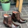 Guadalajara Western Wear Los Altos Brown Round Toe Ankle Boot Women Western Boot