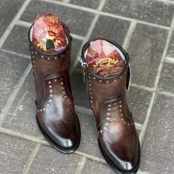 Guadalajara Western Wear Los Altos Brown Round Toe Ankle Boot Women Western Boot