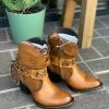 Guadalajara Western Wear Los Altos Honey Round Toe Ankle Boot Women Western Boot
