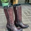 Guadalajara Western Wear Los Altos Burgundy Round Toe Tall Women Western Boot
