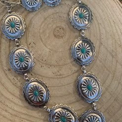 Guadalajara Western Wear Silver/Blue Western Conchos
