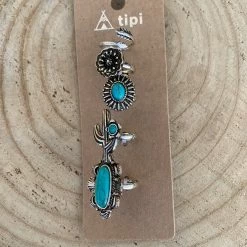 Guadalajara Western Wear Cactus Ring Set Women