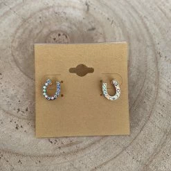 Guadalajara Western Wear Women Rainbow Horse Shoe Stud