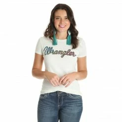 Guadalajara Western Wear Wrangler Fashion White Tee