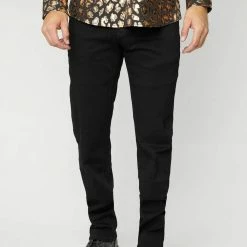 Guadalajara Western Wear Platini Men's Jet Black Slim Boot Cut Jeans - BCJ7843 11 Guadalajara Western Wear Platini Men's Jet Black Slim Boot Cut Jeans - BCJ7843