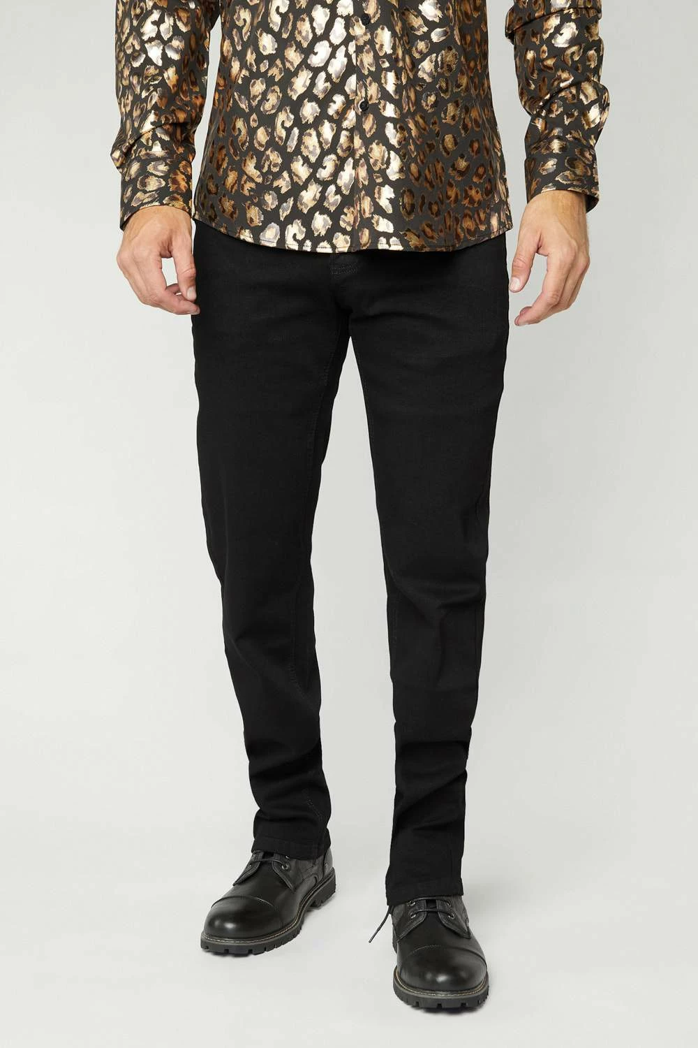 Guadalajara Western Wear Platini Men's Jet Black Slim Boot Cut Jeans - BCJ7843 6 Guadalajara Western Wear Platini Men's Jet Black Slim Boot Cut Jeans - BCJ7843