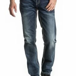 Guadalajara Western Wear Rock Revival Ephal J2 Straight Cut Jean Men 9 Guadalajara Western Wear Rock Revival Ephal J2 Straight Cut Jean Men