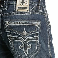 Guadalajara Western Wear Rock Revival Ephal J2 Straight Cut Jean Men 10 Guadalajara Western Wear Rock Revival Ephal J2 Straight Cut Jean Men