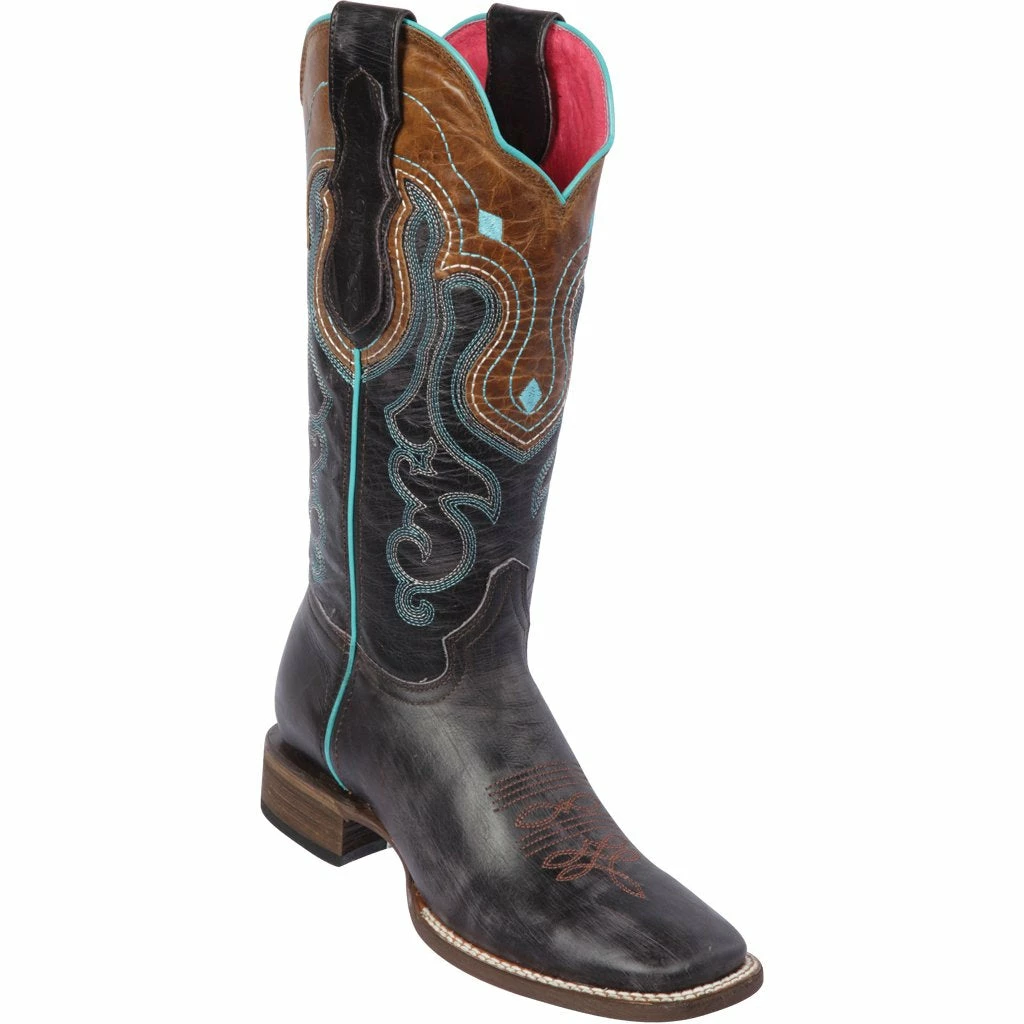 Reywelt Women Quincy Wide Square Toe Western Cowgirl Boots - Q3225409 3 Reywelt Women Quincy Wide Square Toe Western Cowgirl Boots - Q3225409