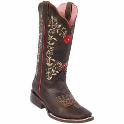 Reywelt Women Quincy Wide Square Toe Western Cowgirl Boots - Q3225494